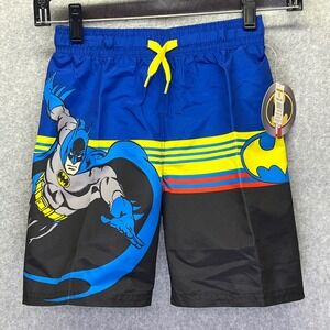Kids Boys Batman Swim Trunks XS Size 5 6 Shorts Vacation Superhero Summer